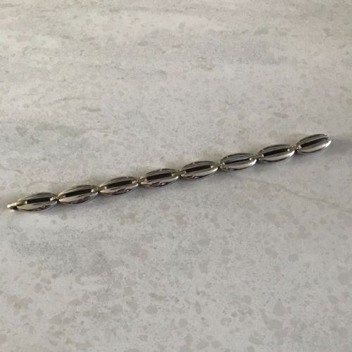 GEORG JENSEN SILVER BRACELET WITH 18CT GOLD DETAIL - ADDITIONAL PHOTO 5
