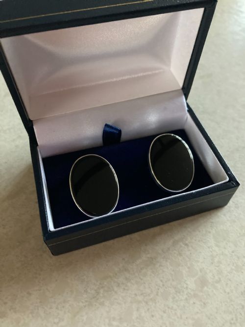 DANISH SILVER AND ONYX EAR CLIPS 1960S BY N E FROM - ADDITIONAL PHOTO 2