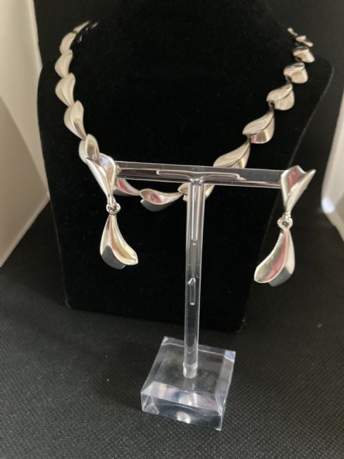 GEORG JENSEN SILVER LOTUS EARRINGS 1960S - ADDITIONAL PHOTO 4
