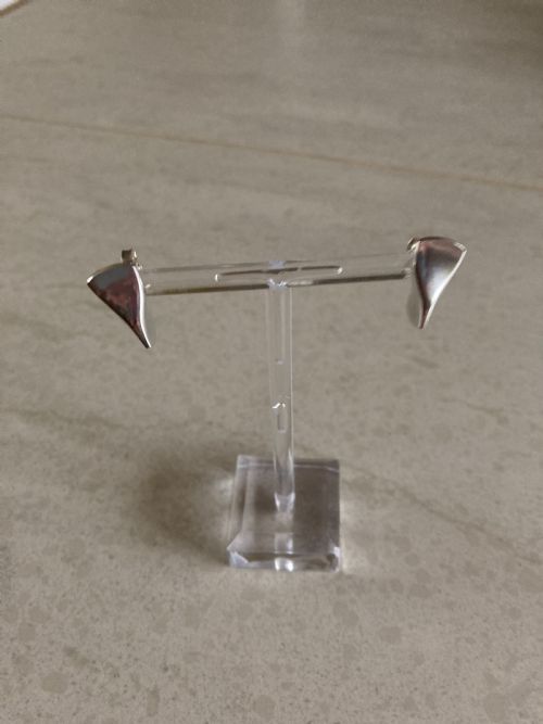 GEORG JENSEN SILVER EARRINGS 1960S - ADDITIONAL PHOTO 1