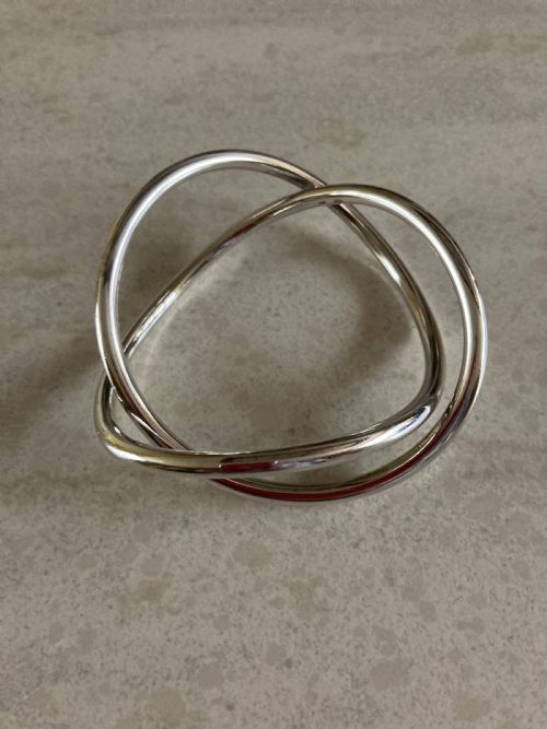GEORG JENSEN DANISH SILVER BANGLE 1960S - ADDITIONAL PHOTO 2
