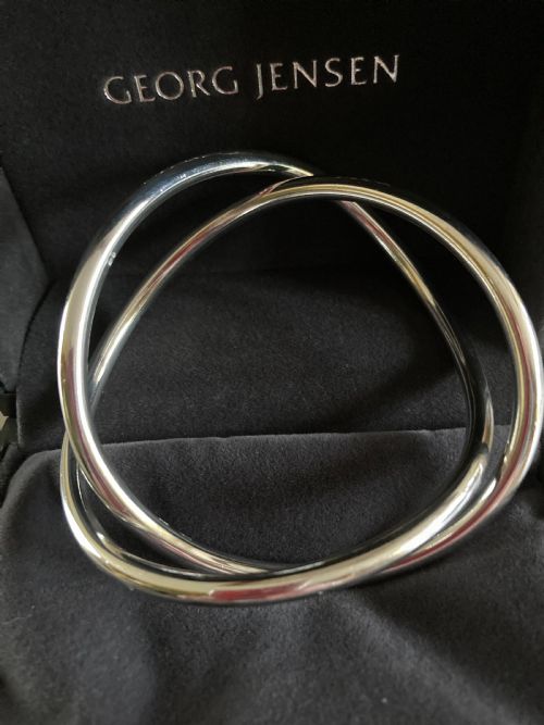 GEORG JENSEN DANISH SILVER BANGLE 1960S - ADDITIONAL PHOTO 3