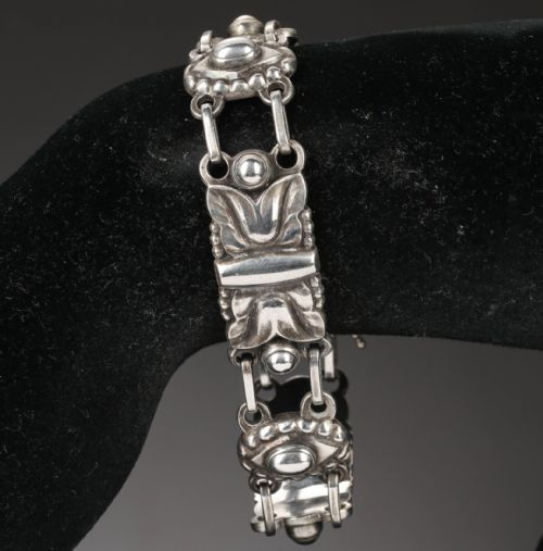 RARE GEORG JENSEN DANISH SILVER BRACELET NO 7 - ADDITIONAL PHOTO 1