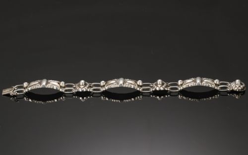 RARE GEORG JENSEN DANISH SILVER BRACELET NO 7 - ADDITIONAL PHOTO 3