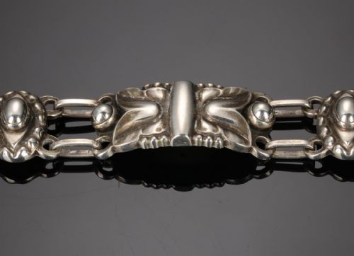 RARE GEORG JENSEN DANISH SILVER BRACELET NO 7 - ADDITIONAL PHOTO 4