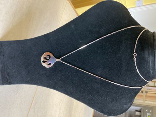 DANISH SILVER PENDANT BY HERMANN SIERSBOL 1960S - ADDITIONAL PHOTO 1