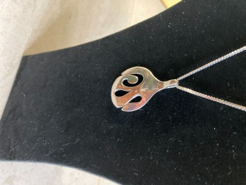 DANISH SILVER PENDANT BY HERMANN SIERSBOL 1960S - ADDITIONAL PHOTO 2