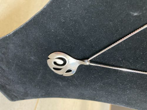 DANISH SILVER PENDANT BY HERMANN SIERSBOL 1960S - ADDITIONAL PHOTO 3