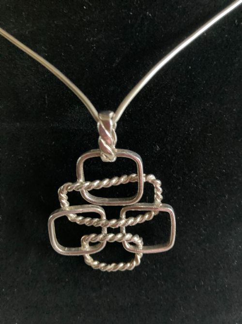 danish silver pendant on torque 1960s - CATEGORY: ANTIQUE JEWELLERY - DATED 1960