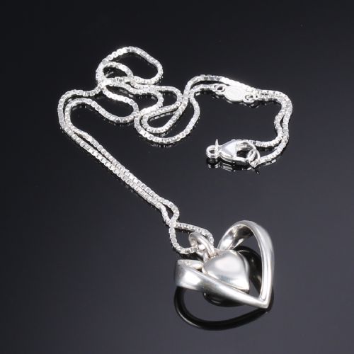 GEORG JENSEN DANISH SILVER HEART PENDANT - ADDITIONAL PHOTO 4