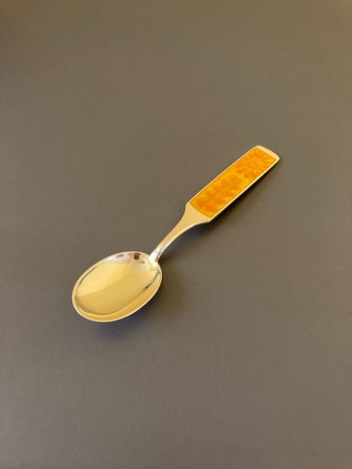 DANISH SILVER GILT AND ENAMEL CHRISTMAS SPOON 1967 - ADDITIONAL PHOTO 1