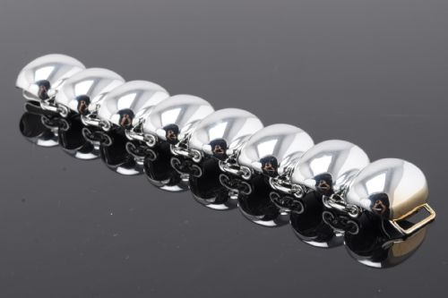 danish silver water beads bracelet by kurt nielsen 1960s - CATEGORY: ANTIQUE JEWELLERY - DATED 1960