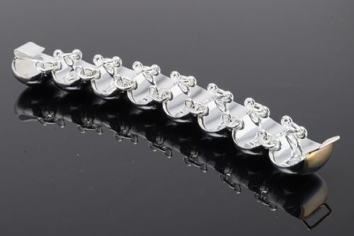 DANISH SILVER WATER BEADS BRACELET BY KURT NIELSEN 1960S - ADDITIONAL PHOTO 3