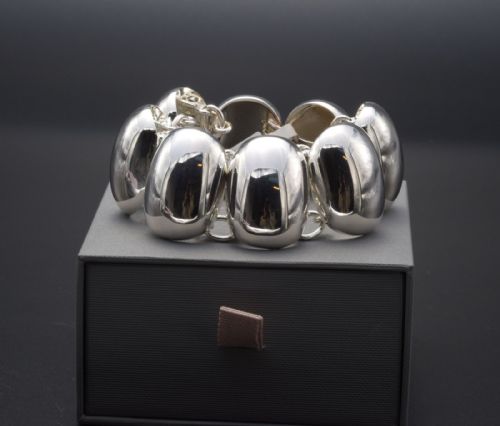 DANISH SILVER WATER BEADS BRACELET BY KURT NIELSEN 1960S - ADDITIONAL PHOTO 4