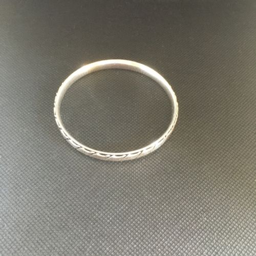 HANS HANSEN DANISH SILVER BANGLE 1950S - ADDITIONAL PHOTO 1