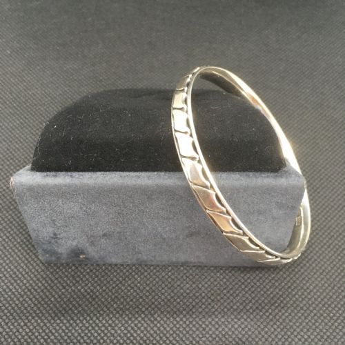 HANS HANSEN DANISH SILVER BANGLE 1950S - ADDITIONAL PHOTO 2
