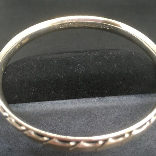 HANS HANSEN DANISH SILVER BANGLE 1950S - ADDITIONAL PHOTO 3