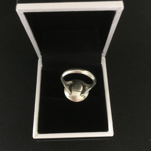DANISH SILVER AND AMBER RING 1960S BY N E FROM - ADDITIONAL PHOTO 3