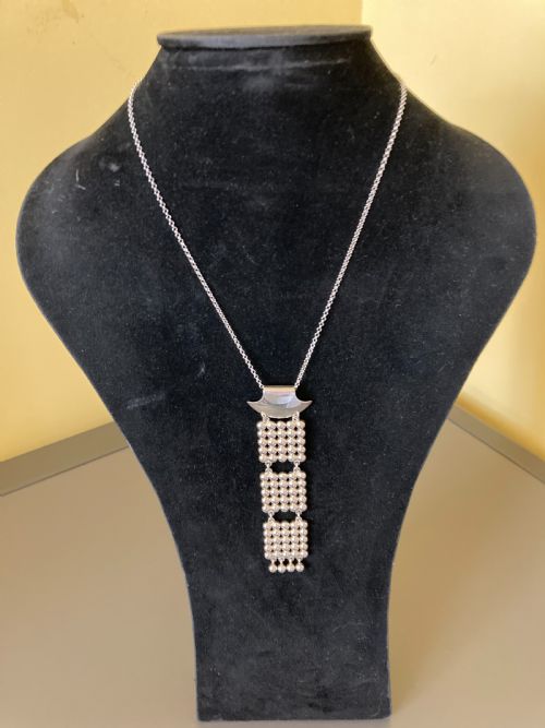 DANISH SILVER PENDANT 1960S BY N E FROM - ADDITIONAL PHOTO 3