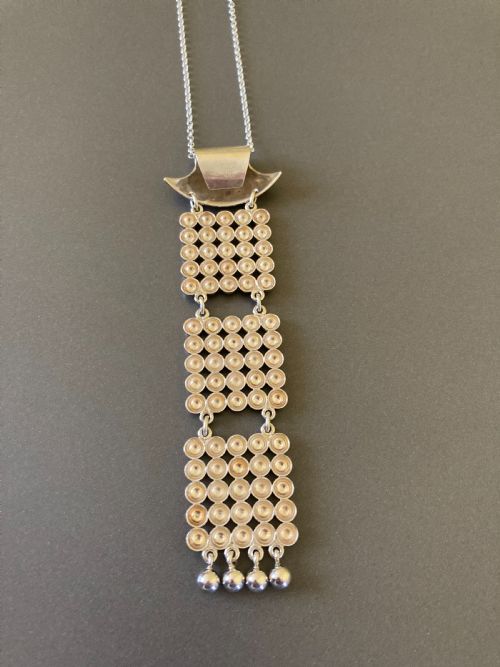 DANISH SILVER PENDANT 1960S BY N E FROM - ADDITIONAL PHOTO 4