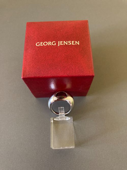 GEORG JENSEN 18CT WHITE GOLD RING WITH RUBILLITE - ADDITIONAL PHOTO 3