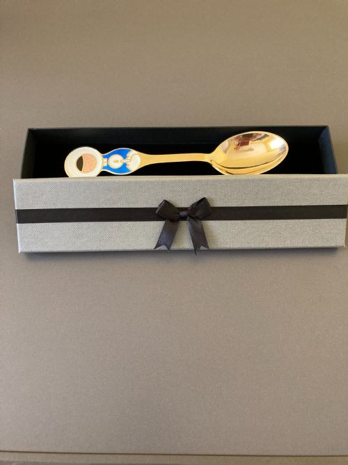 DANISH SILVER GILT AND ENAMEL CHRISTMAS SPOON 1969 - ADDITIONAL PHOTO 2