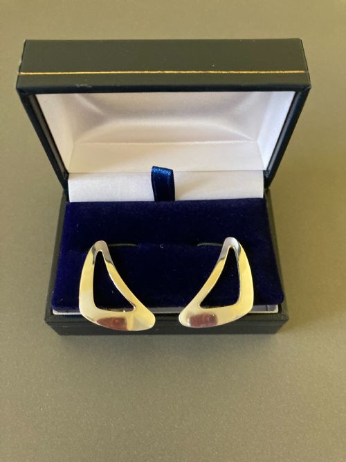 DANISH SILVER EARRINGS BY N E FROM - ADDITIONAL PHOTO 2