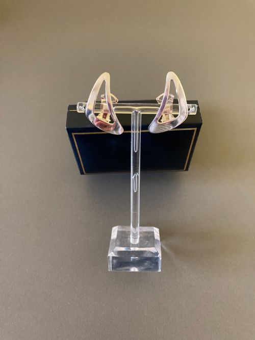 DANISH SILVER EARRINGS BY N E FROM - ADDITIONAL PHOTO 3