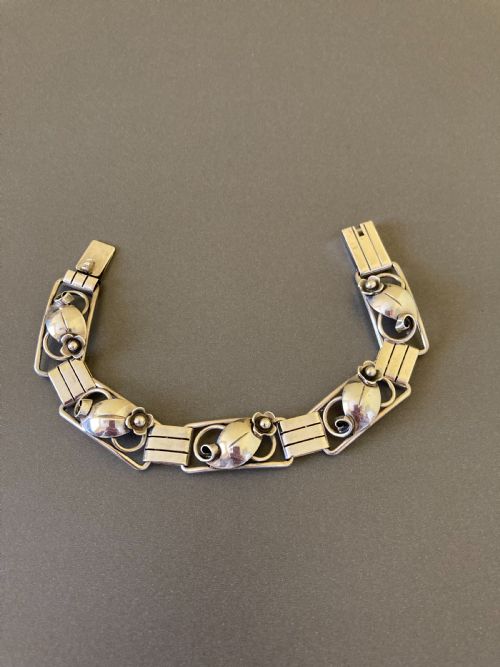 DANISH SILVER BRACELET 1940S BY JOHN A RASMUSSEN - ADDITIONAL PHOTO 2
