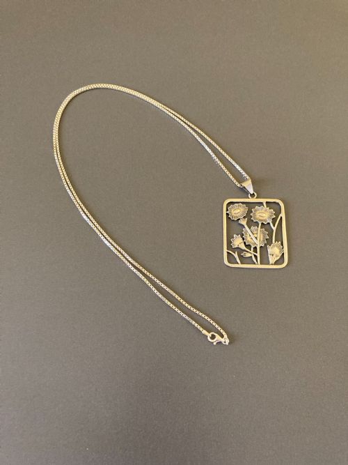 DANISH SILVER PENDANT 1960S BY CHR VEILSKOV - ADDITIONAL PHOTO 1