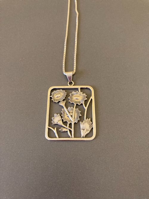 DANISH SILVER PENDANT 1960S BY CHR VEILSKOV - ADDITIONAL PHOTO 2