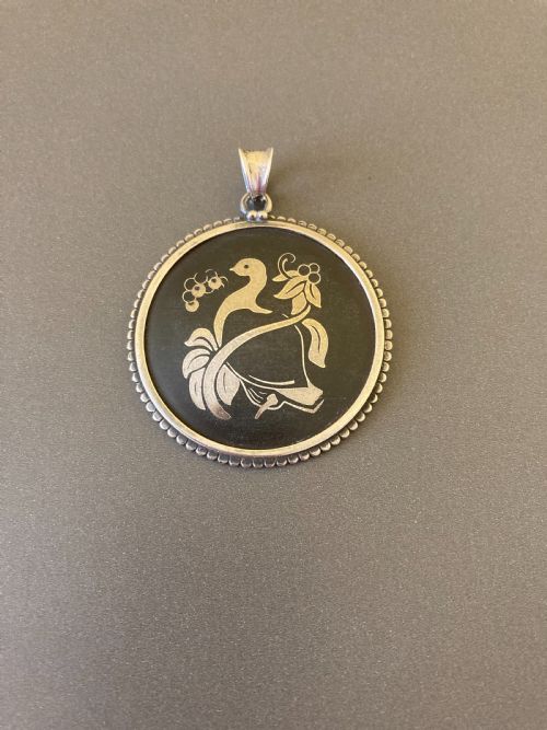 rare georg jensen danish silver pendant 1930s - CATEGORY: ANTIQUE JEWELLERY - DATED 1930