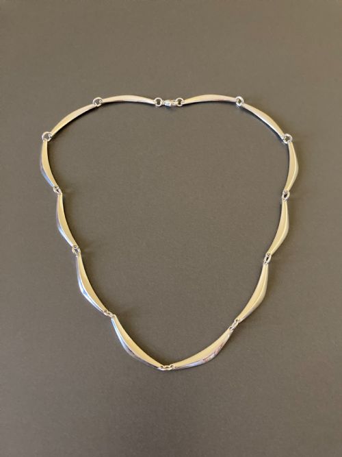 DANISH STERLING SILVER NECKLACE BY RANDERS SILVER - ADDITIONAL PHOTO 1