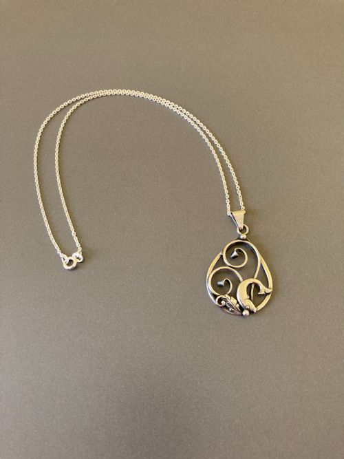 DANISH SILVER PENDANT 1950S - ADDITIONAL PHOTO 1