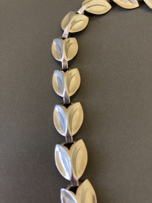 DANISH SILVER NECKLACE 1960S BY HERMANN SIERSBOL - ADDITIONAL PHOTO 1