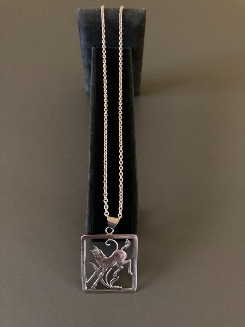 DANISH SILVER PENDANT WITH FOAL 1940S BY ORRICA - ADDITIONAL PHOTO 2