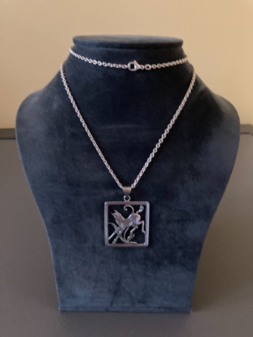 DANISH SILVER PENDANT WITH FOAL 1940S BY ORRICA - ADDITIONAL PHOTO 3
