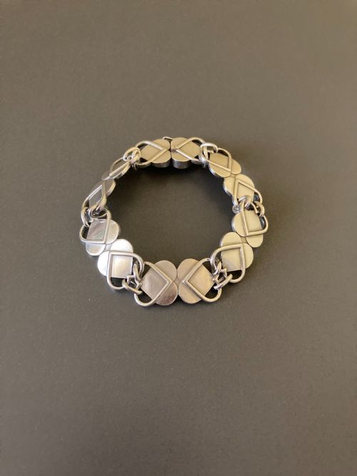 GEORG JENSEN DANISH SILVER BRACELET BY ARNO MALINOWSKI - ADDITIONAL PHOTO 1