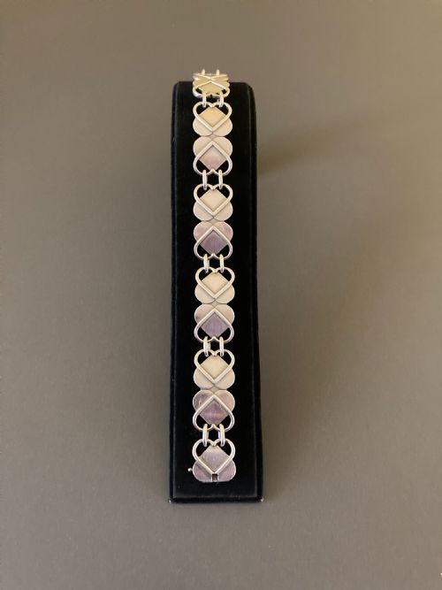 GEORG JENSEN DANISH SILVER BRACELET BY ARNO MALINOWSKI - ADDITIONAL PHOTO 2