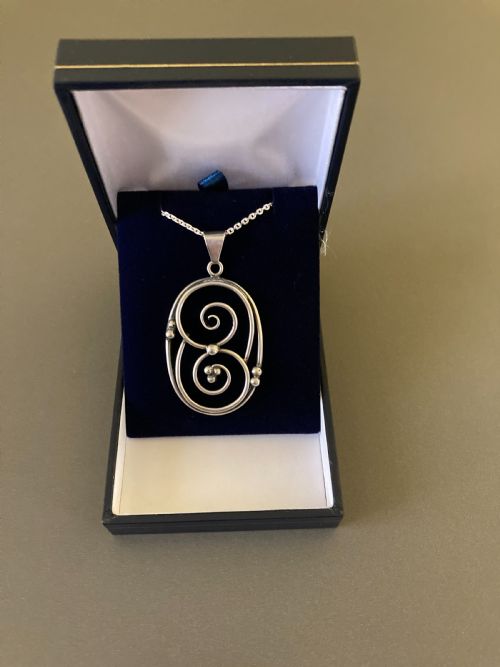 DANISH SILVER PENDANT 1940S - ADDITIONAL PHOTO 1