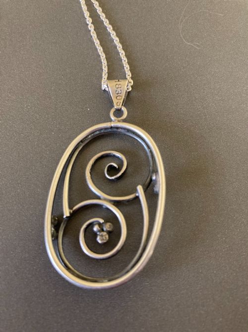 DANISH SILVER PENDANT 1940S - ADDITIONAL PHOTO 4