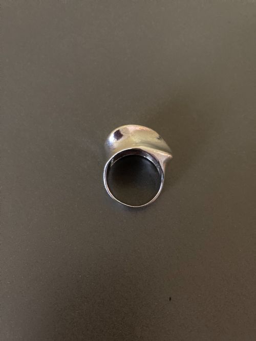 DANISH SILVER RING 1960S BY ERNST WILLY KNUDSEN - ADDITIONAL PHOTO 2