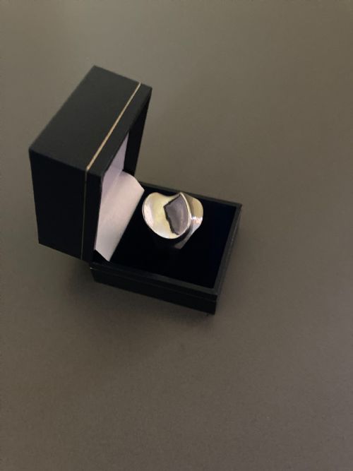 DANISH SILVER RING 1960S BY ERNST WILLY KNUDSEN - ADDITIONAL PHOTO 3