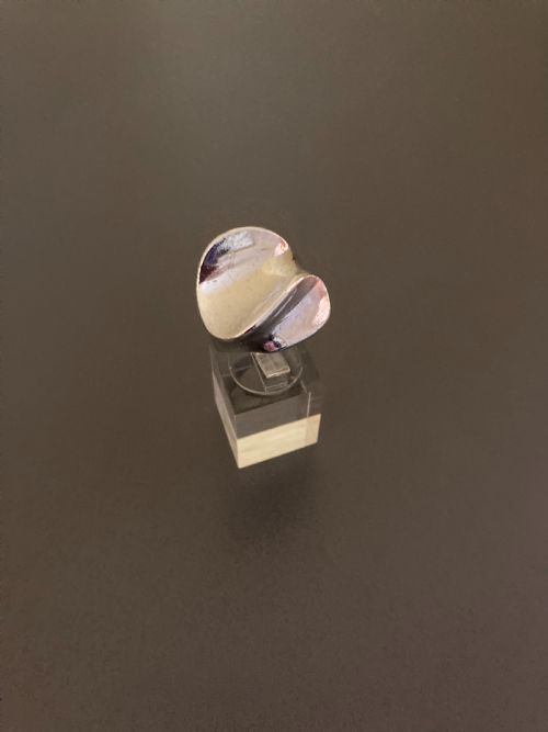 DANISH SILVER RING 1960S BY ERNST WILLY KNUDSEN - ADDITIONAL PHOTO 4
