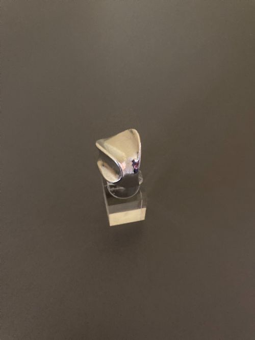 DANISH SILVER RING 1960S BY ERNST WILLY KNUDSEN - ADDITIONAL PHOTO 5