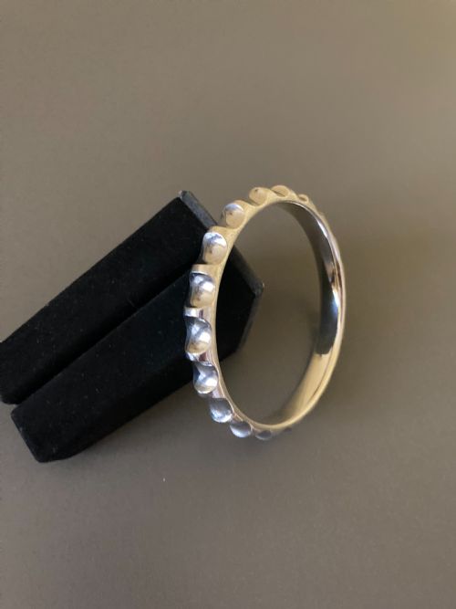 GEORG JENSEN DANISH SILVER BANGLE BY NANNA DITZEL - ADDITIONAL PHOTO 2