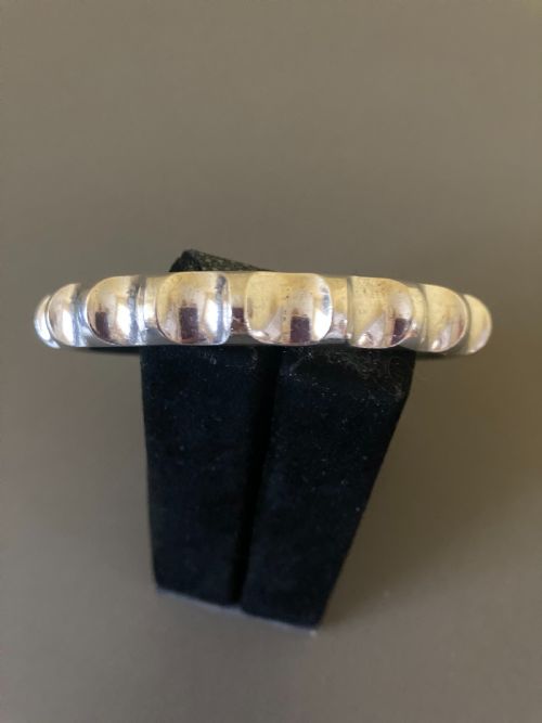 GEORG JENSEN DANISH SILVER BANGLE BY NANNA DITZEL - ADDITIONAL PHOTO 4