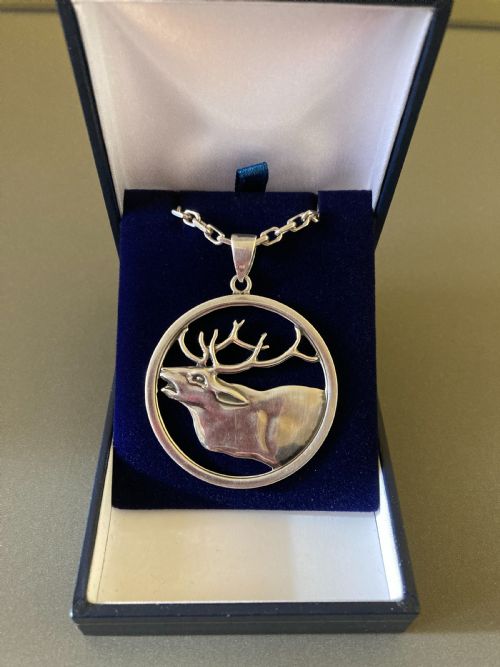 DANISH SILVER PENDANT WITH STAG 1930S - ADDITIONAL PHOTO 3