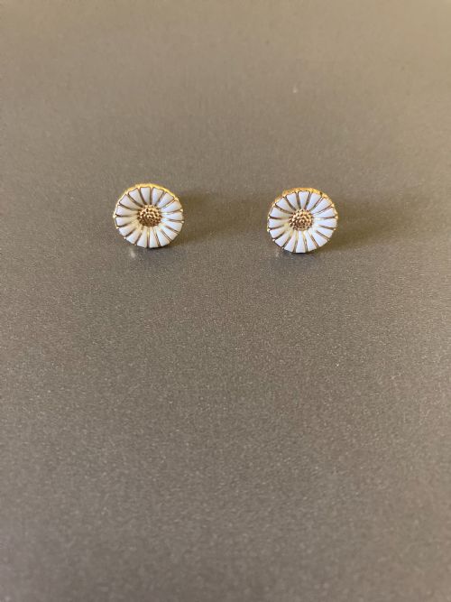georg jensen danish silver daisy earrings - CATEGORY: ANTIQUE JEWELLERY - DATED 1940