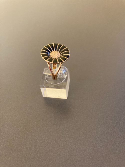 GEORG JENSEN DANISH SILVER DAISY RING - ADDITIONAL PHOTO 1
